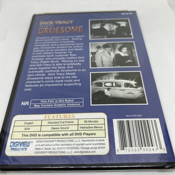 Dick Tracy Meets Gruesome [Slim Case] - DVD Boris Karloff New - Picture 2 of 2